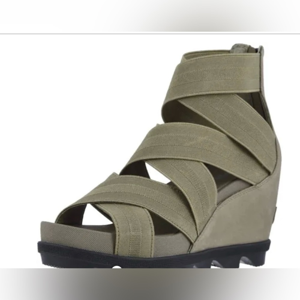 NEVER WORN Sorel Joanie II Leather Wedge Heeled Sandal SIZE 9